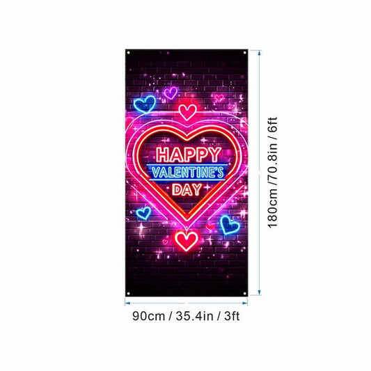 Valentines Day Gifts Garage Door - Romantic Heart-shaped Background Garage Decorative Hanging Suitable For Party Decorations