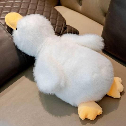 Weighted Duck,Cute Hair White Ducks Doll Toy Yellow Ducks Doll Sleeping Soothing Big Gooses Doll Pillow Day Gift,Duck Stuffed Animal,Weighted Stuffed Animals(White 20in)