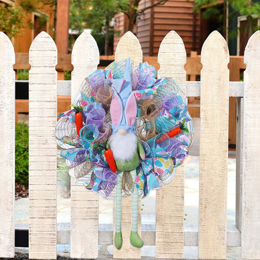 Easter Wreath Easter Wreaths for Front Door Easter Bunny Wreaths for Front Door, Outdoor Patio Hanging Decor, Spring Holiday Easter Decorations for Home