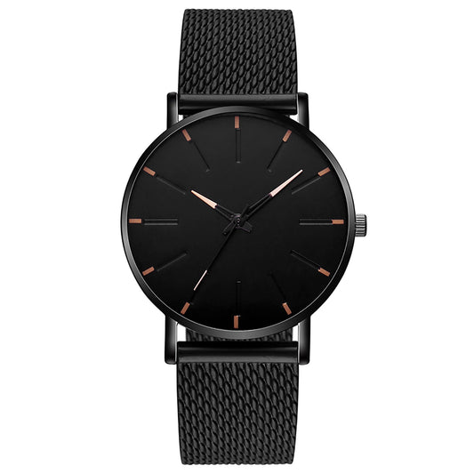 Watches for Men On Sale ,Men Watches On Sale ,Men'S Mesh Strap-Thin Quartz Watch,Watches for Men Ultra Thin Large Face Fashion Casual Watch,Quartz Mens Watch(Black Brown)