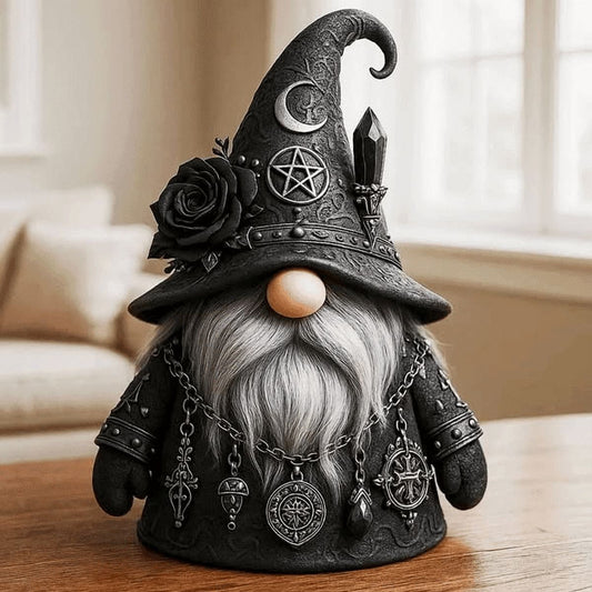 Gothic Gnome,Spooky, Macabre Dark Fantasy Garden Dwarf Figurine,6¡Á4inch Gothic Gnome,Horror Haunted Yard Gnome Decoration,Outdoor Garden Gnomes Statue Gift For Goth Enthusiasts And Friends.