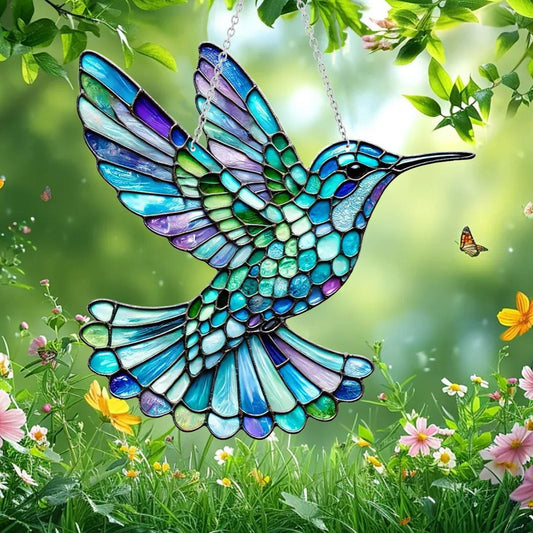 Nightmare Before Christmas Decor,Acrylic Sun Visor Winged Christmas Ornament Cute Hummingbird Sun Visor Hummingbird Colored Sun Visor Hanging Type(1pc )