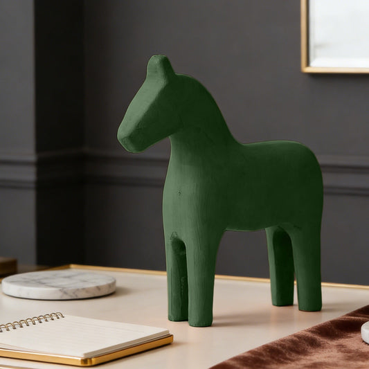 Wooden Horse Statue Wooden Horse Decor Swedish Horse Ornament, Modern Clean Style Desktop Figurine, Home Decoration for Living Room TV Cabinet Tea Table