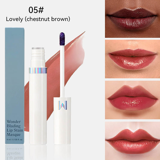 Peel Off Lip Stain Tints, Peel Off Lip Liner Stain, Long-Lasting, Smudge-Proof, Waterproof Matte Lip Tint, Non-Sticky Lipstick High Pigment No Faded Smudge-proof Lip Stains, (#05, Chestnut Brown)