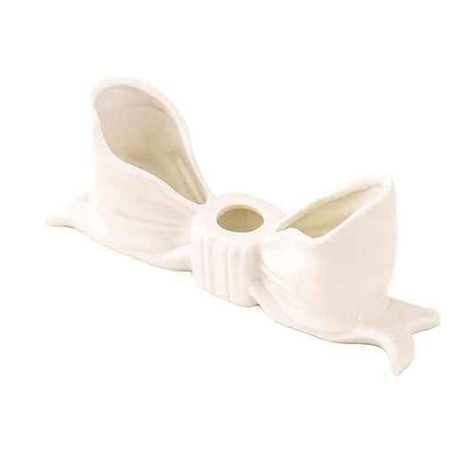 Valentine's Day Door Cover Banner Valentines's Day White Ceramic Bow Long Stick Scented Candle Candlestick