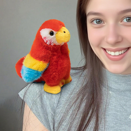 shoulder pet,shoulderkins,shoulder parrot,4.7 Inch Magnetic Shoulder Plushs Cute Stuffed Animals Doll,christmas gifts for grandkids,Costume Accessories Shoulder Pals Kids Gifts(Red parrot)