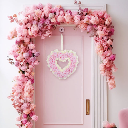 Valentine's Day Love Garland Door Wedding Proposal Party Scene Decoration Valentine's Day Heart-shaped Garland Holiday Garland Valentines Day Heart Sign