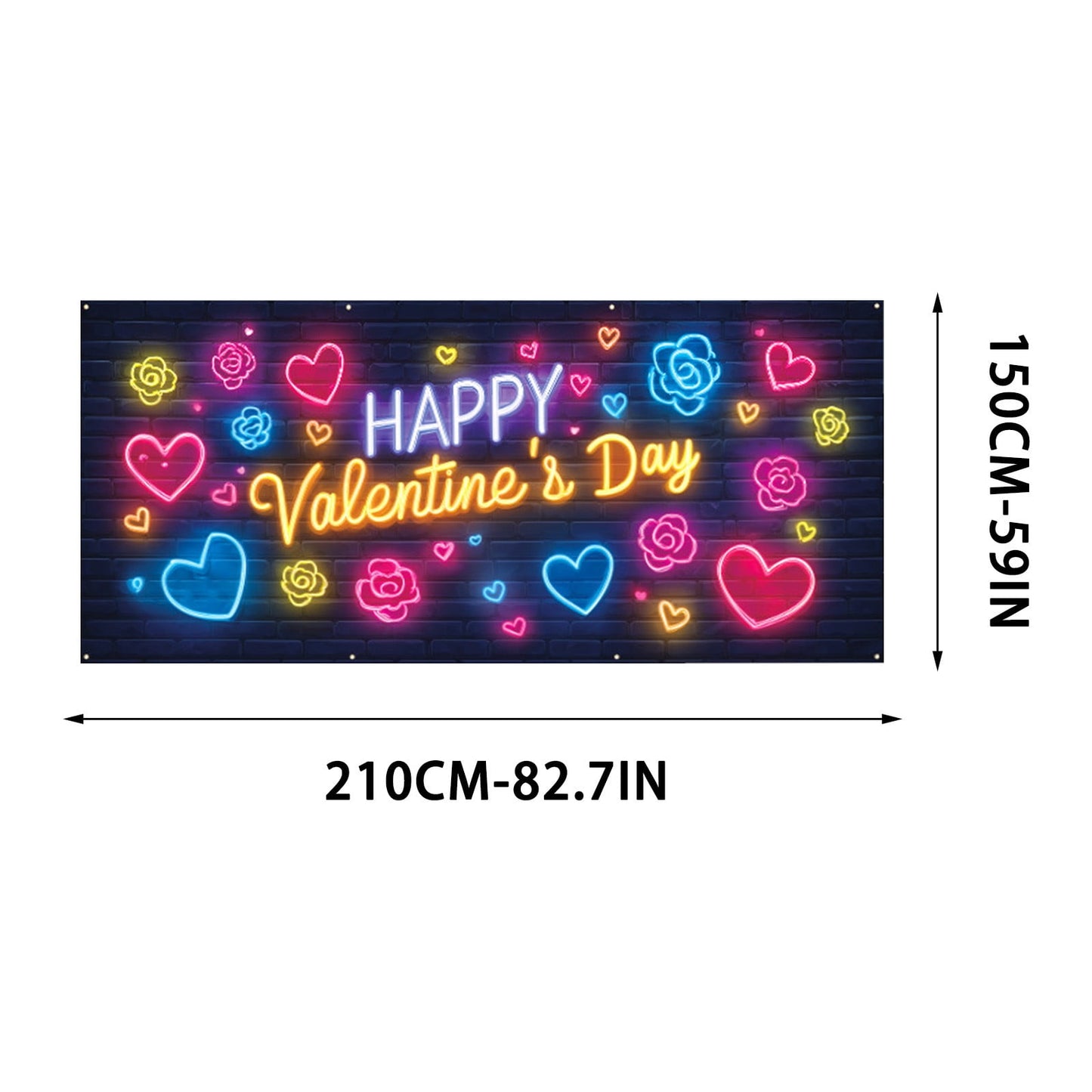 Valentines Garage Banner Garage Door - Romantic Heart-shaped Background Garage Decorative Hanging Suitable For Party Decorations