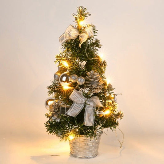1 Foot Christmas Tree,Small Christmas Tree With Lights,Tabletop Christmas Tree,15.8inch,Mini Artificial Christmas Tree With Led String Lights,Ball And Woven Base,Potted Small Xmas Trees Decor.