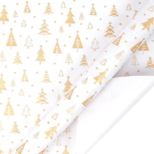 Christmas Wrapping Paper Jumbo Rolls,Gold-Foil Christmas Wrapping Paper 118in Roll 80 Gsm Thick Gift,Holiday Wrapping Paper For Xmas Presents & Decorations,Christmas Holiday Presents(B)