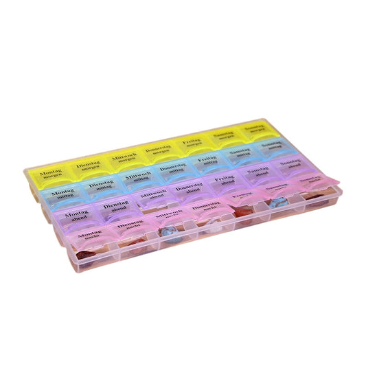Pill Organizer,Pill Case,4 Rows Per Week 28-Grid Medicine Boxes,7 Day Box Tablet Dispenser Organizer Weekly Storage Case for AM PM,Extra Large Pill Organizer,XL Pill Case(4Rows 8in)