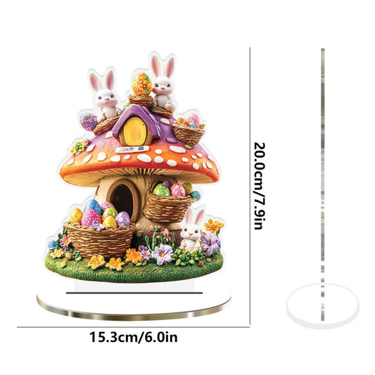 Easter Tree Decorations Easter Bunny Eggs Acrylic Desktop Decoration Holiday Decoration Hollow Out Ornament
