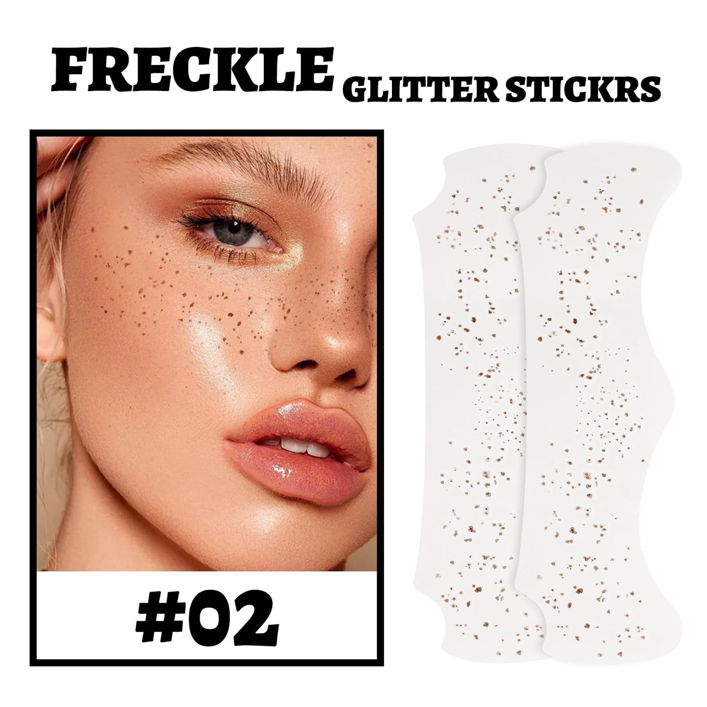 Makeup Patch - Freckle Stickers,Gold Glitter Freckles Face Tattoo - Freckle Makeup - Faux Freckles Waterproof Temporary Tattoos - Cute Glitter Makeup Accessories Clearance from Biweutydys