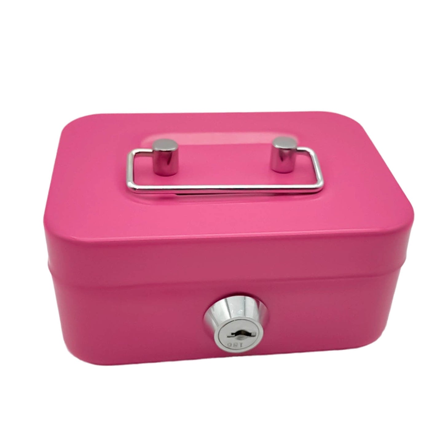 Cash Box,Money Box,Small Safe with Key, Portable Safe Metal Money Box, Small Money Box, Cash Box With Lock And Slot, Metal Cash BoxKey Lock Security Box(Pink 4.5*3*2in)