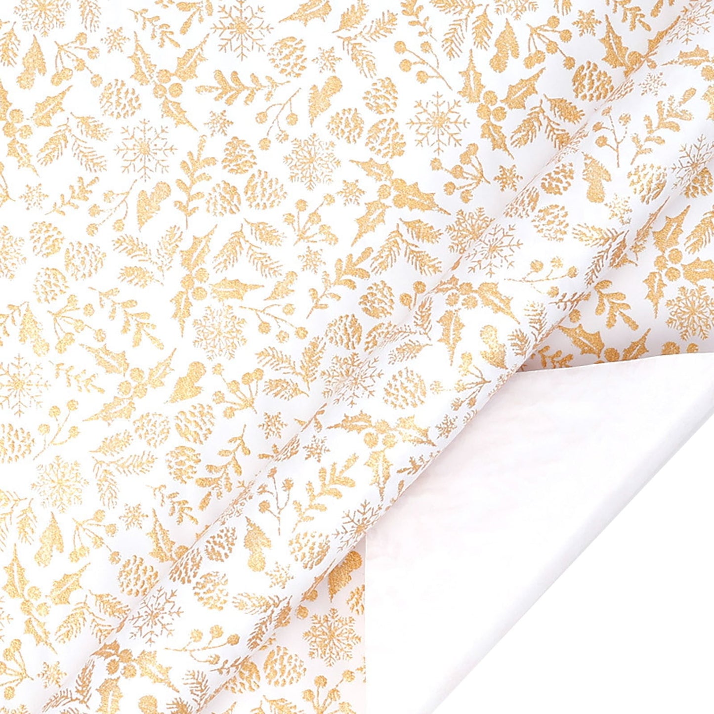Christmas Wrapping Paper Jumbo Rolls,Gold-Foil Christmas Wrapping Paper 118in Roll 80 Gsm Thick Gift,Holiday Wrapping Paper For Xmas Presents & Decorations,Christmas Holiday Presents(D)