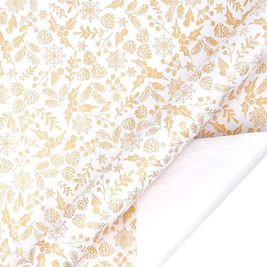 Christmas Wrapping Paper Jumbo Rolls,Gold-Foil Christmas Wrapping Paper 118in Roll 80 Gsm Thick Gift,Holiday Wrapping Paper For Xmas Presents & Decorations,Christmas Holiday Presents(D)