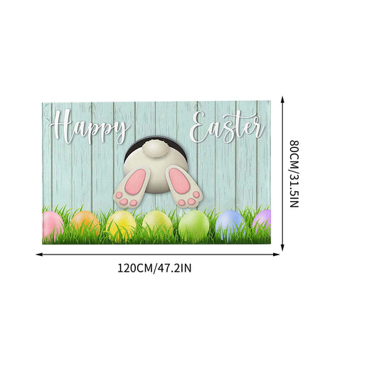 Easter Decor The Carpet Is Decorated With Easter Bunny Eggs From Katon