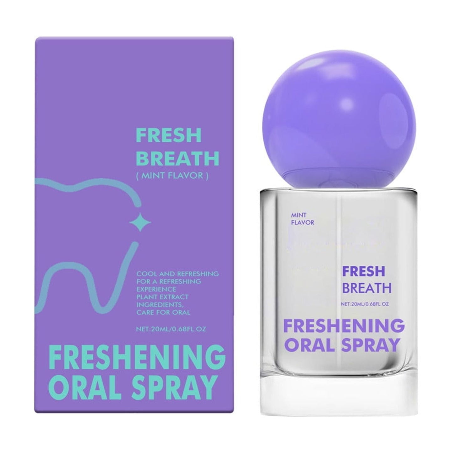 Breath Spray,Fresh Oral Spray,Fresh Mouth Spray,Quickly Refreshes,Portable And Convenient To Reduce Bad Breath,Oral Spray for Long-Lasting Freshness(1pc 20ml/0.68fl.oz)from Biweutydys