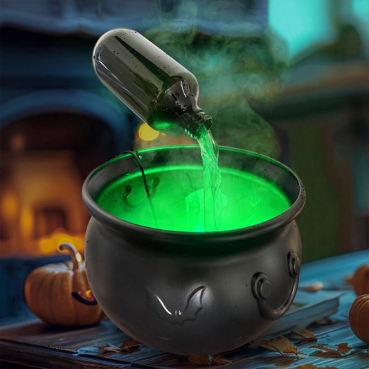 Halloween Cauldron,Cauldron Witchcraft,Halloween Decorations Indoor,Cauldron Halloween Decor with Magic Floating Potion Bottles Diffuser(Witch Pot+Generator+4 Stickers+Wine Bottle L 15*10in)