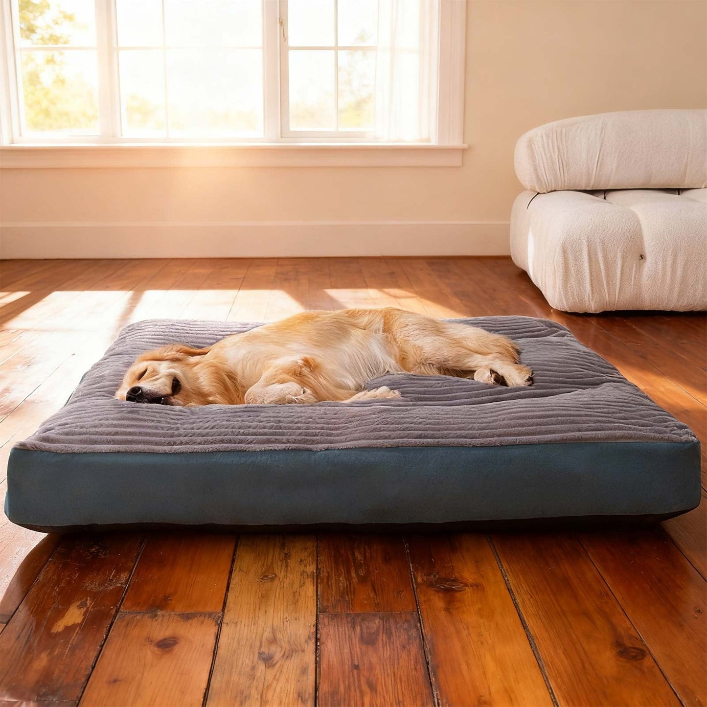 Xl Dog Bed Washable,Dog Bed for Crate,Extra Large Washable Dog Bed, Thick Warm Pet Mattress for Large Breeds, Cozy Indoor Sleeping Pad for Dogs up to 90 lbs, Durable Cushion for Kennel(S)