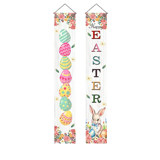 Easter Decor Easter Egg And Bunny Themed Couplets Suitable For Decorating Home Shops And Event Venues During Easter Suitable For Door Decorations
