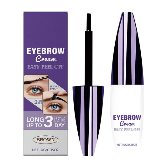 Tattoo Eyebrow Gel Easy Peel Off,Easy Peel-Off Eyebrow Gel- Waterproof & Sweatproof,Eyebrow Gel,Tear Off Eyebrow Cream,Long-lasting Tear Off Eyebrow Cream(Brown 10g/0.35oz)from Biweutydys