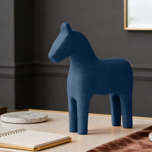 Wooden Horse Statue Wooden Horse Decor Swedish Horse Ornament, Modern Clean Style Desktop Figurine, Home Decoration for Living Room TV Cabinet Tea Table