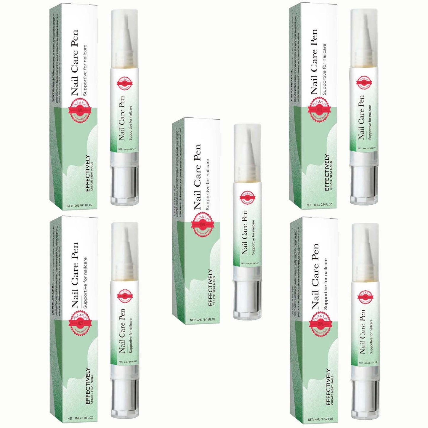 5Pcs Nail Nutritional Oil Pen Liquid, Nail Cuticle Oil Pen, Plant-Based Nail Oil with Vitamin E Nail, Damaged Nails Repair Serum for Repairing Cracked & the Dry Cuticle, 4ml