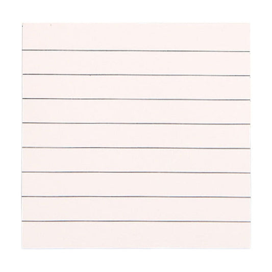 Lined Post Notes,Self-Stick Note Pads,80pcs Office Stationery Stickys Notes Colorful Studented Small Stickys Notebook Can Be Torns Creatives Cute Stickys Notes(White B 80Sheets/Pad 3*3in)