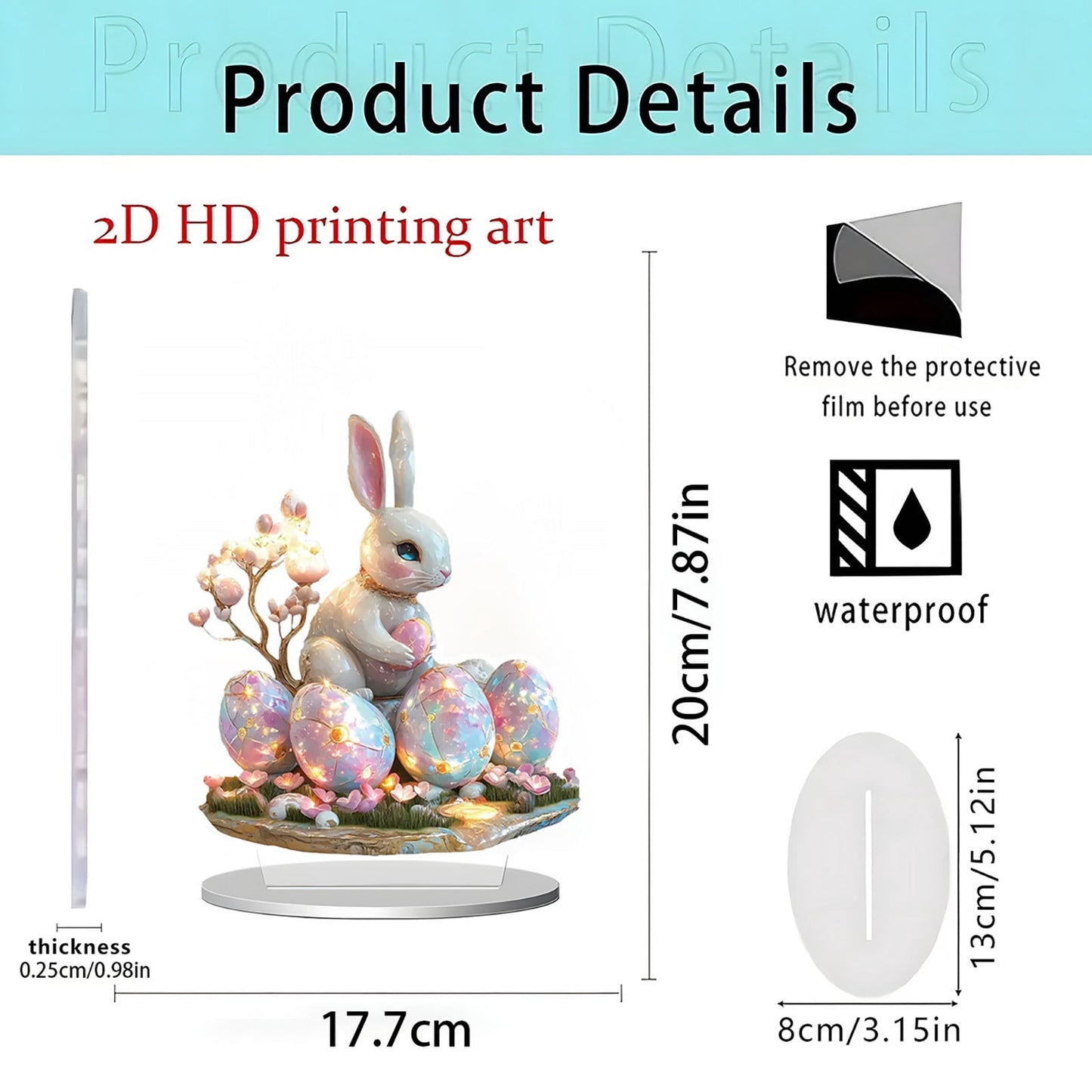 Easter Decor Easter Visual 2D Table Decoration For Home Living Room And Bedroom Festival Tabletop Ornaments