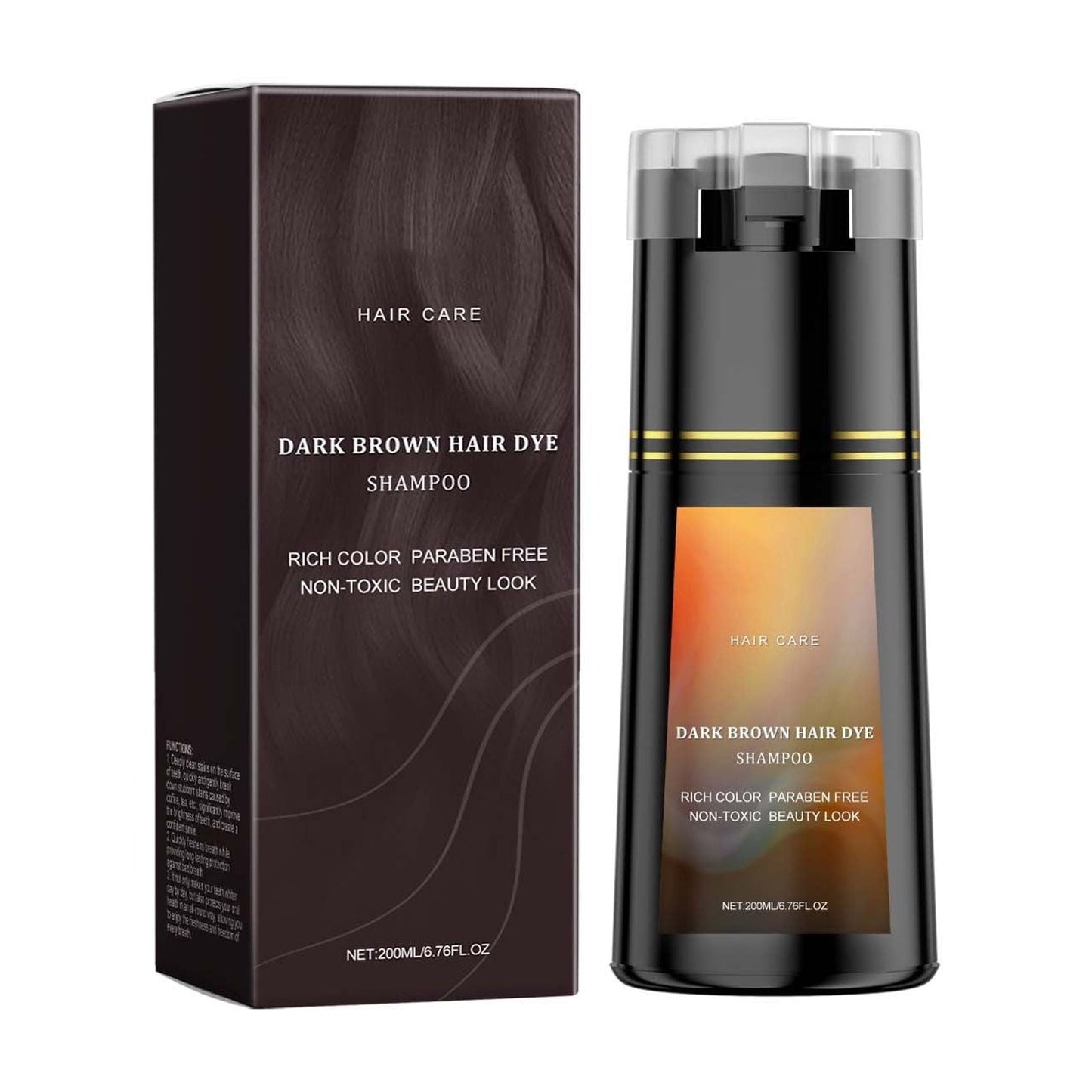 Hair Dye Shampoo,Hair Care,Shampoo,Haircare,Hair Dye Shampoo Light Brown,Instant Dye Shampoo,Natural Hair Color Shampoo for Gray Hair Coverage(Brown 200ml/6.83fl.oz)Clearance from Biweutydys