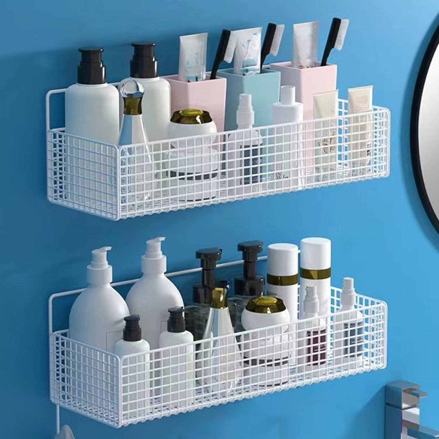 Magnetic Shelf for Fridge,Magnetic Fridge,Shelf Versatile Metal Organizer Storage,Magnetic Basket Fridge Large Magnetic Pen Holder,Moveable Strong Magnetic(White 11*6*5in)from ANMUYUM