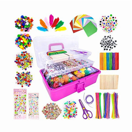 Arts and Crafts Kit for Kids Ages 2-4 Kids Art Set Craft Kits, DIY Tote Box Children¡¯s Gift Set with Complete Art Supplies for Toddler Creative Play