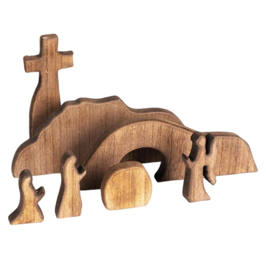 Easter Ornaments Empty Tomb Easter Scene And Jia Decorative Wooden Easter Resurrection Scene Tomb Tray Set