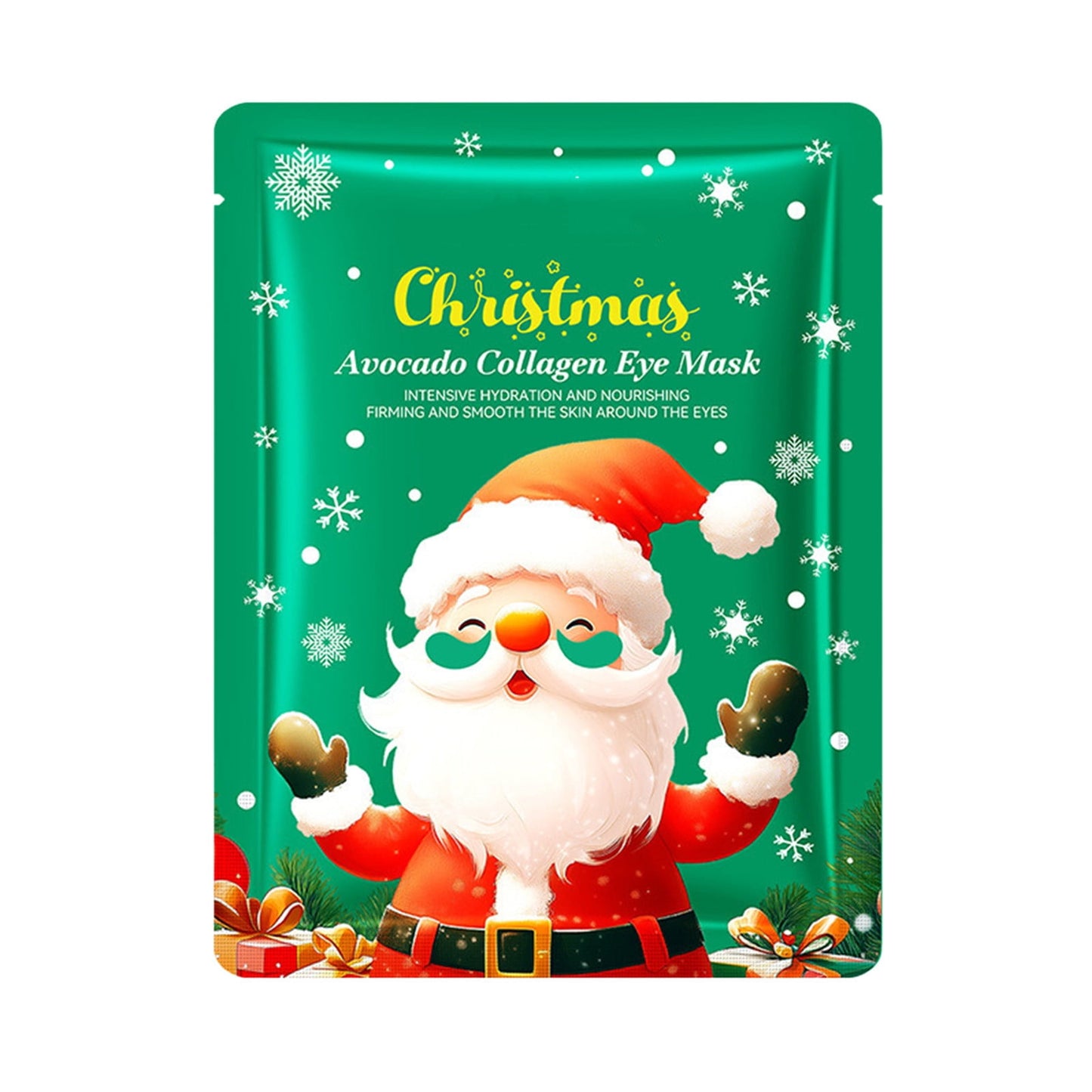 Under Eye Patches, Christmas Collagen Eye Mask, Eye Mask Pack for Moisturizing & Anti-Aging, Christmas Holiday Eye Treatment for Dark Circles & Fine Lines, 5ml Avocado Eye Patches