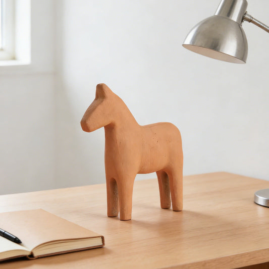 Wooden Horse Statue Wooden Horse Decor Swedish Horse Ornament, Modern Clean Style Desktop Figurine, Home Decoration for Living Room TV Cabinet Tea Table