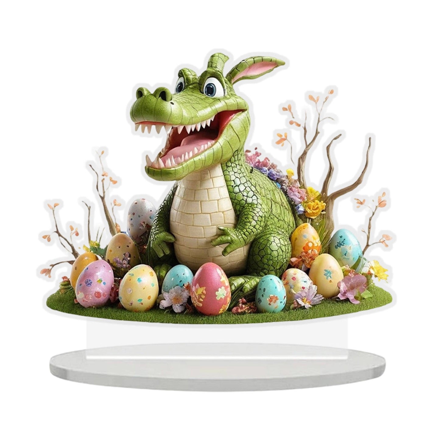Easter Tree Decorations Easter Bunny Eggs Acrylic Desktop Decoration Holiday Decoration Hollow Out Ornament