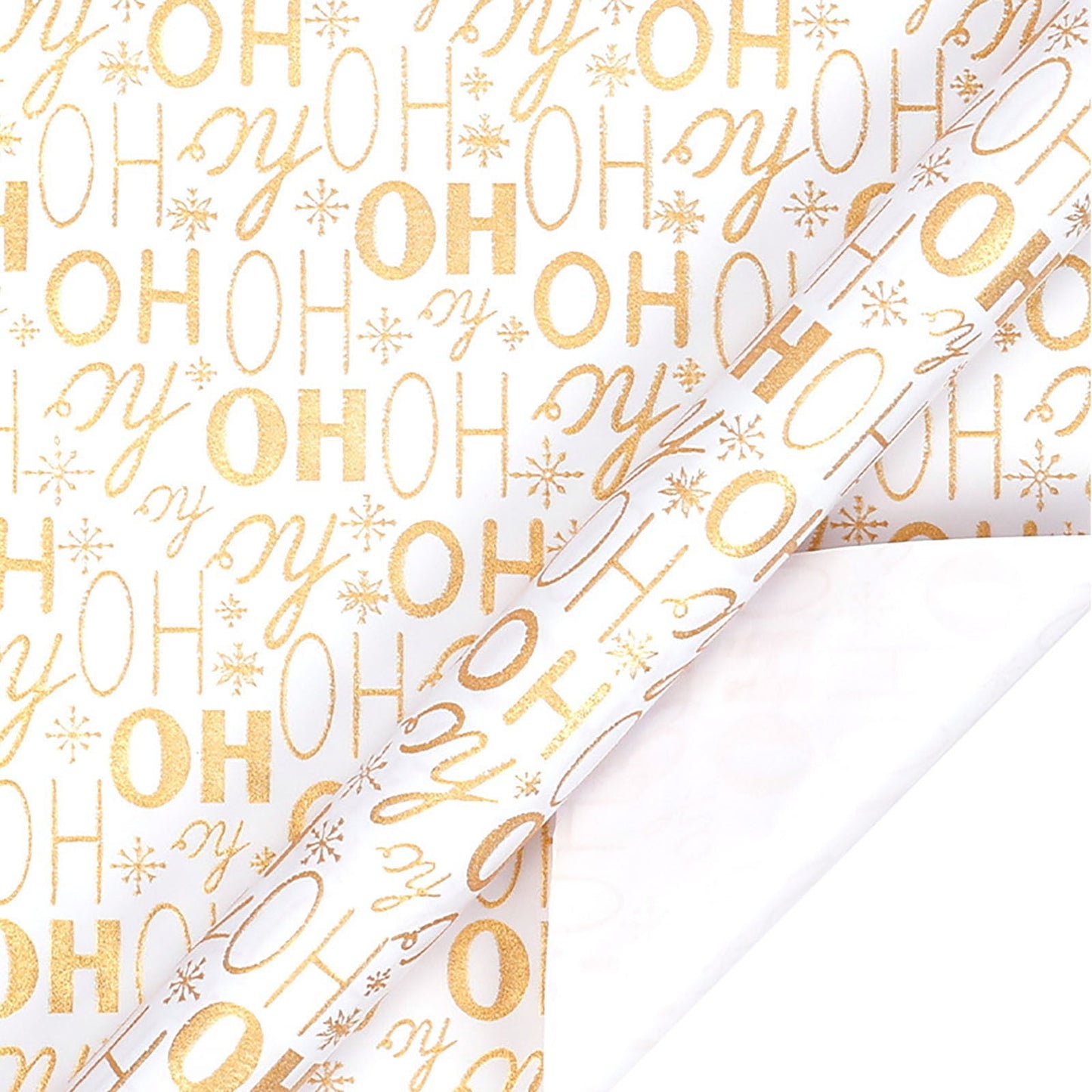 Christmas Wrapping Paper Jumbo Rolls,Gold-Foil Christmas Wrapping Paper 118in Roll 80 Gsm Thick Gift,Holiday Wrapping Paper For Xmas Presents & Decorations,Christmas Holiday Presents(A)