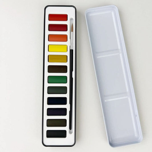 Watercolor Paint Set,Professional Watercolor Paint Set,12 Colors Watercolor Paints Solid Watercolor Set for Painting,Watercolor Palette,Watercolor Paint Gift(12Colors 8.5x2)from ANMUYUM