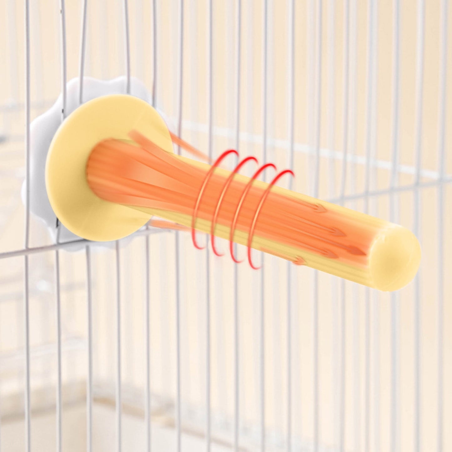 Heated Bird Perch,Bird Cage Heater,6.5inch Cage Heat Lamp For Birds Even Heat Source Safe Cage Heating,Cold Weather Protection,Comfort Heat Rod For Cockatiel Parakeet Indoor Winter.(Yellow)