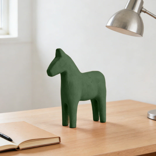 Wooden Horse Statue Wooden Horse Decor Swedish Horse Ornament, Modern Clean Style Desktop Figurine, Home Decoration for Living Room TV Cabinet Tea Table