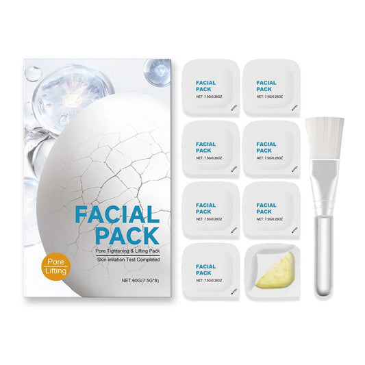 Zombie Facial Mask,Zombie Skin Mask Care, Korean Zombie Wash Off Face Mask for Smooth Skin Repair,Pore Tightening & Lifting Wrinkles Firming Mask(8pcs/Bag+Brush 60g/2.12oz)from Biweutydys