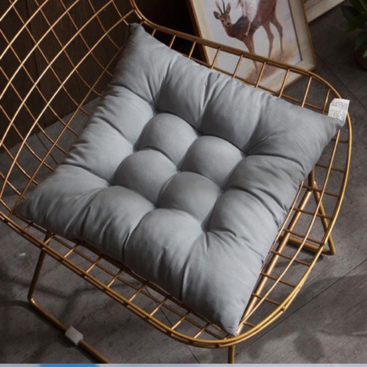 Bar Stool Cushions Square,Chair Cushion with Ties Square Cotton Upholstery Soft Padded Cushion Pad Pillow Furniture Metal Wooden Indoor Soft Thicken Pillow(Dark Gray 2pcs 16*16in)from ANMUYUM