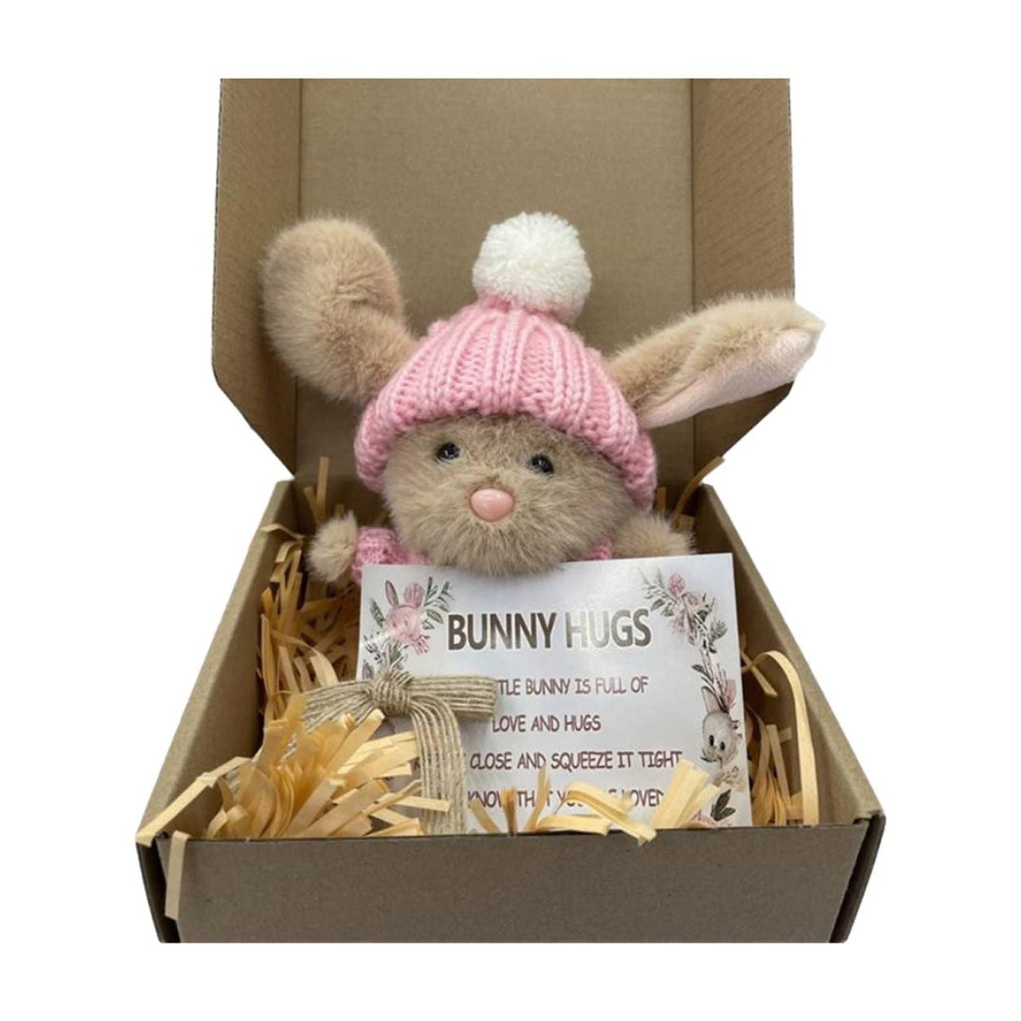 Easter Decorations Mini Cute Easter Gift Easter With Knitted Hat And Velvet Soft Pocket Emotional Support With Gift Box And Card