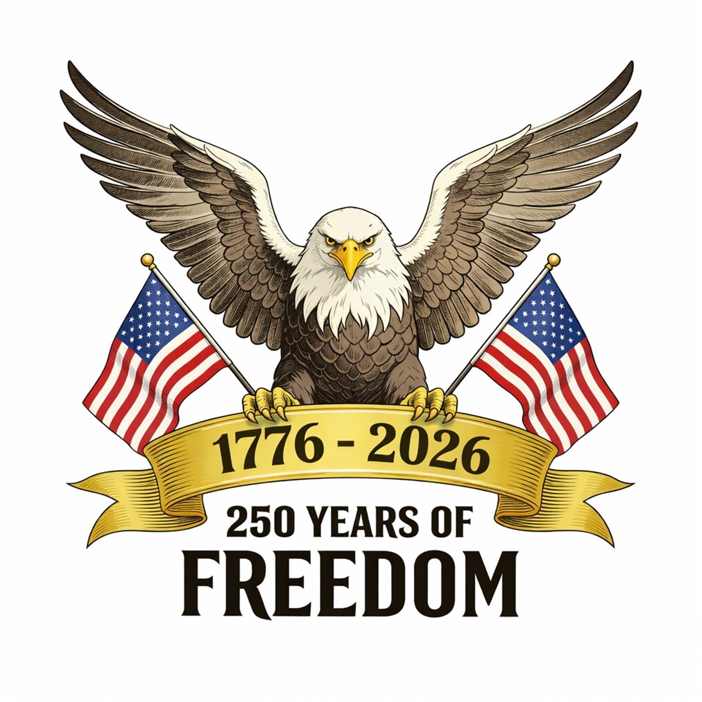 250th Anniversary USA America 250 Patriotic Stickers, USA Independence Vinyl Decal for Car Windows Bumpers, Patriotic Vehicle Merchandise