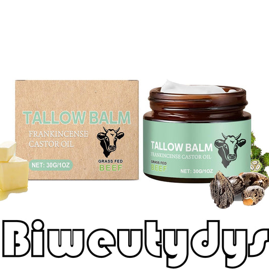 Grass-Fed Beef Tallow With Frankincense Oil & Castor Oil,Organic Whipped Tallow Frankincense And Castor Oil,Frankincense Balm,Beef Tallow Castor Oil Frankincense(1pc 30g/1oz)from Biweutydys