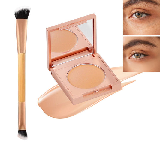 Color Corrector,Peach Color Corrector,Peach-Toned Corrector Stick,Colored Clay CC Undereye Corrector,Under Eye Concealer Color Corrector for Dark Circles with Brush,Long-lasting Waterproof(B)