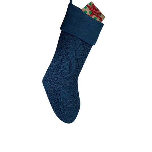 Personalized Stockings Christmas,Personalized Stockings,Christmas Large Knitted,Personalized Christmas Stockings with Initials,Large Embroidered Monogrammed Cable Knit Christmas Stocking(Navy)
