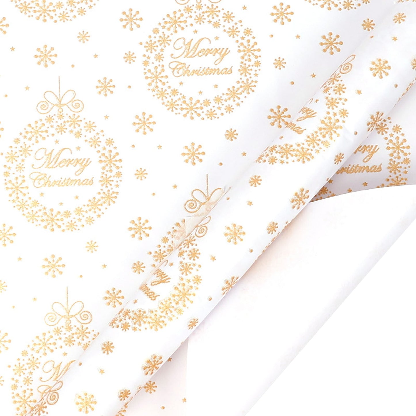 Christmas Wrapping Paper Jumbo Rolls,Gold-Foil Christmas Wrapping Paper 118in Roll 80 Gsm Thick Gift,Holiday Wrapping Paper For Xmas Presents & Decorations,Christmas Holiday Presents(C)