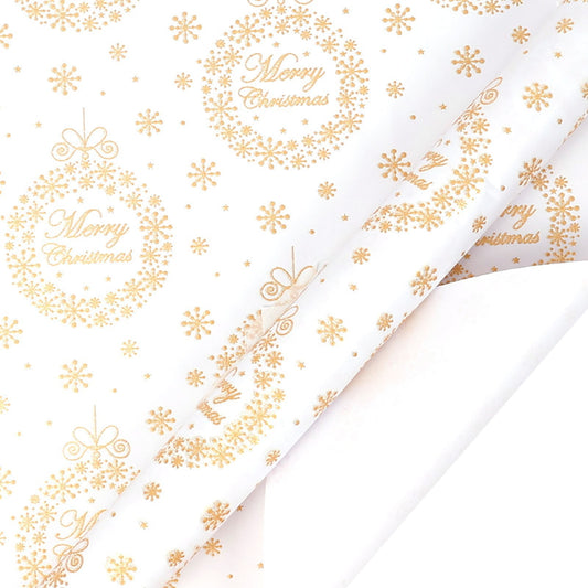 Christmas Wrapping Paper Jumbo Rolls,Gold-Foil Christmas Wrapping Paper 118in Roll 80 Gsm Thick Gift,Holiday Wrapping Paper For Xmas Presents & Decorations,Christmas Holiday Presents(C)